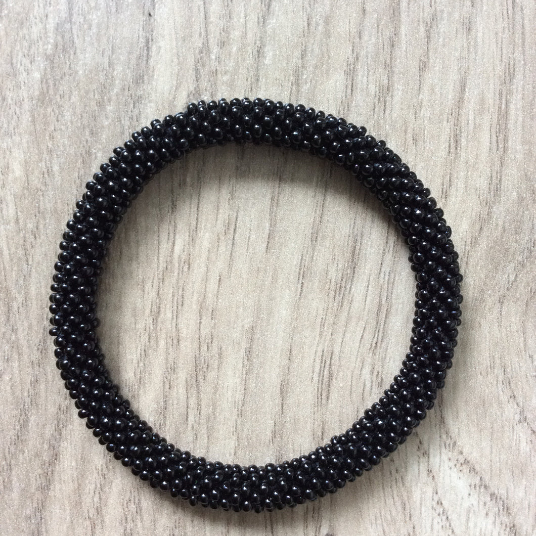 BLACK SOLID BRACELET